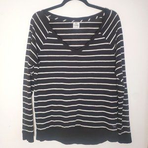 Victoria's Secret Pink striped v neck